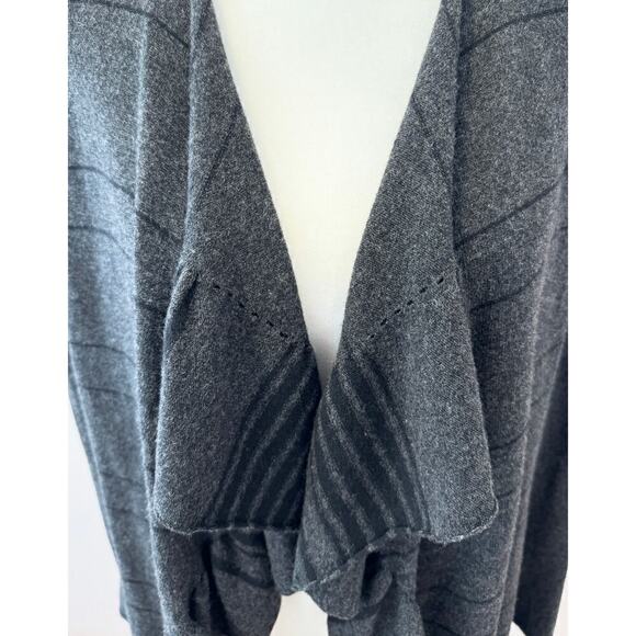 Eileen Fisher Cashmere/Merino Wool Open Ruffle Front Cardigan Size M - Picture 2 of 6